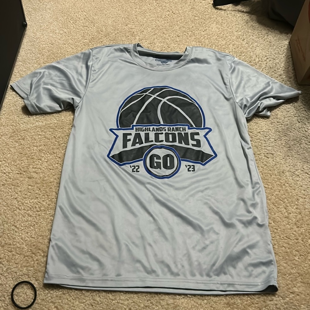Gray dry fit tee